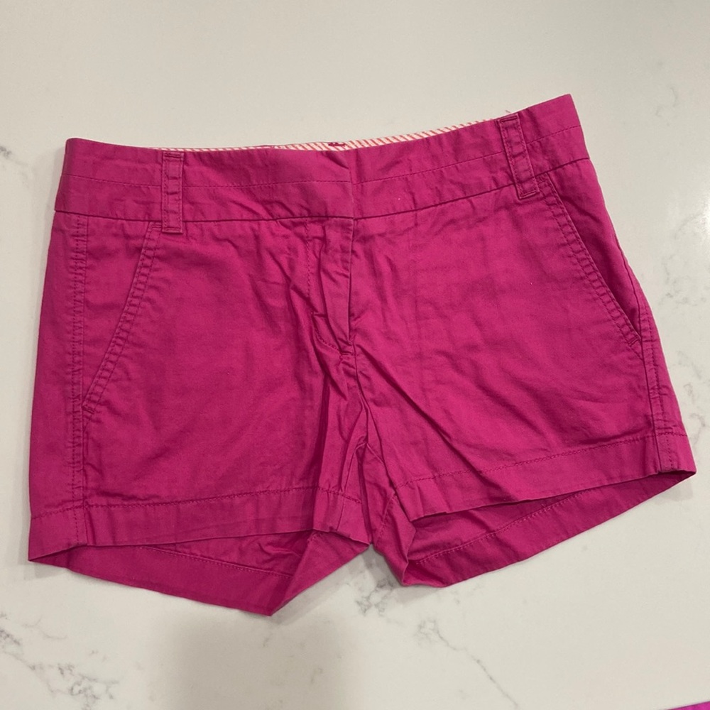 J Crew womens 3” pink chino shorts